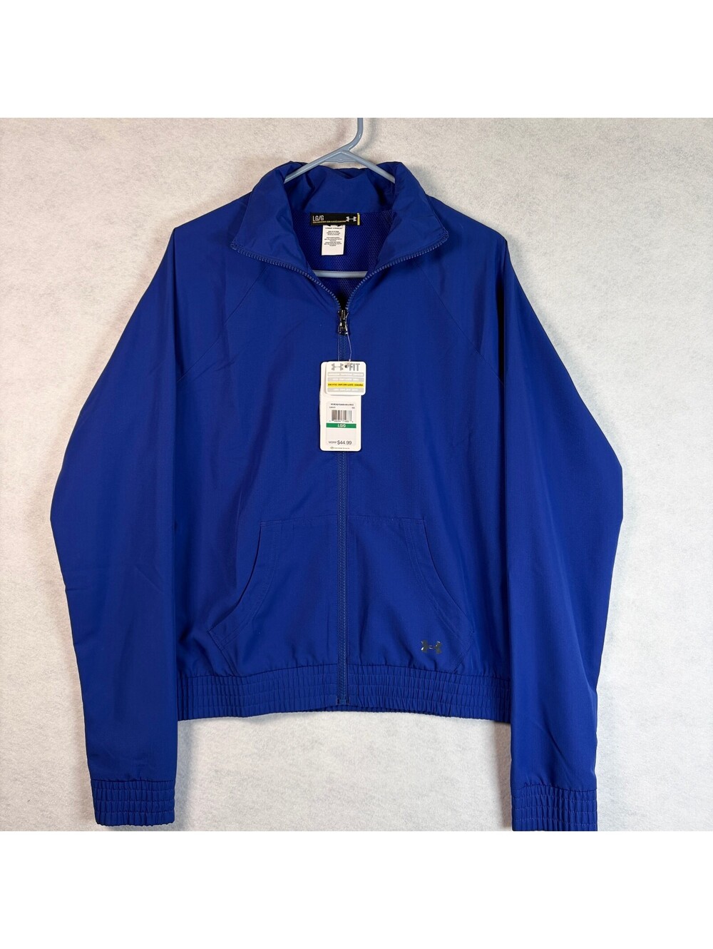 Under Armour Women's Semi-Fitted Blue Zip Up Track Jacket Large New with Tags